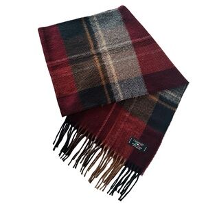 CASHME Mens Multicolor Soft Plaid Scarf 11”x 64” Italy